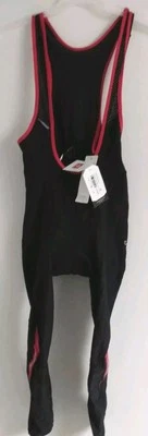 Santic Cycling Bib padded compression long pants black red Men Sz S Bicycle - Image 1 of 4