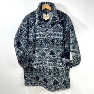Vintage WOOLRICH Herren L 1/2 Zip Fleece Jacke Pullover Outdoor Wear USA Made - Bild 1 von 8