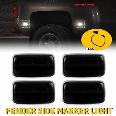 For 15-23 Chevy Silverado 2500HD 3500HD Dually Bed LED Side Marker Lights 4-40X - Image 1 of 4