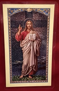 Bonella Holy Card by W. J. Hirten Co. The Beatitudes - Picture 1 of 3