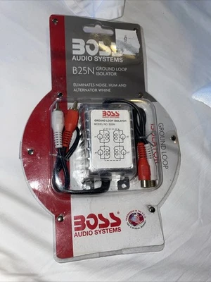 BOSS Audio Systems B25N Ground Loop Isolator Eliminates Noise, Hum & Alt whine - Image 1 of 2