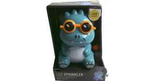 Dinosaurier LED Sprinkler Outdoor Wasserspielzeug Leuchtbrille blau Kinder ab 5+ Spaß - Bild 1 von 4