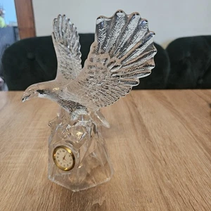 Vintage RCR Royal Crystal Figure Eagle H - 21 cm. with clock . Good condition - Picture 1 of 5