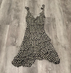 Diane von Furstenberg Seide schwarz Blumen Tageskleid Mini Damen 8 - Bild 1 von 7