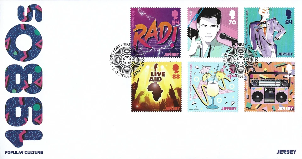 2020 Jersey Popular Culture (4th series) the 1980's First Day Cover - Image 1 of 1