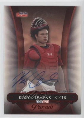 2010 TRISTAR Pursuit Red Auto /5 Koby Clemens #51 Auto - Image 1 of 2