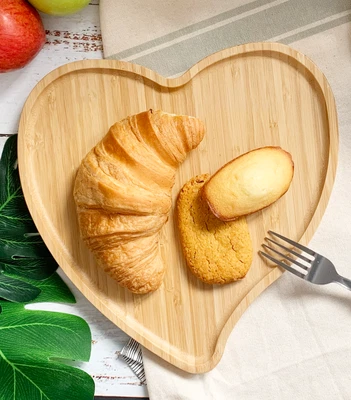 Serving Platter Large Heart Tray Wooden Plate For Food Heart Shaped Nibbles Tray - Image 1 of 4
