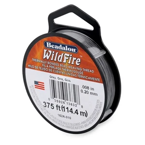 Beadalon Wildfire, .008 in, 0.20 mm, Break Strength 12 lb / 5.5 kg, Grey, 12... - Picture 1 of 6