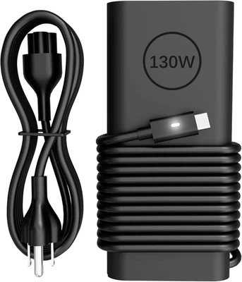 Replacement for Dell Laptop Charger 130W 100W 65W USB Type C Fast Power Adapter - Image 1 of 4