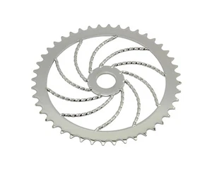 Lowrider Square Triple Twisted Cruiser Sprocket 1/2 x 1/8 Bike 36t Chrome - Picture 1 of 1