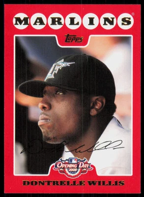 2008 Topps Opening Day Dontrelle Willis Florida Marlins #164 - Image 1 of 2