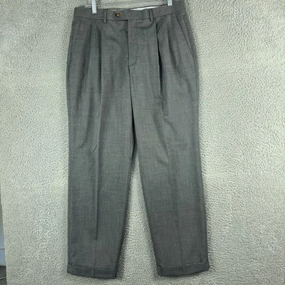 Pantalones de vestir Ralph Lauren para hombre 33x30 plisados delanteros puños elásticos calce clásico Foto 1 de 4