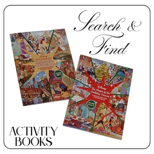 Disney Princess Magic Of The Holiday Season Search & Find Activity Books Set 2 - Picture 1 of 3