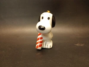 Decorazioni natalizie in ceramica Snoopy 1958 vintage con canna di caramelle - Foto 1 di 7