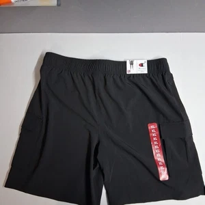Pantalón corto cargo tejido Champion Performance para hombre talla XL negro - Imagen 1 de 3