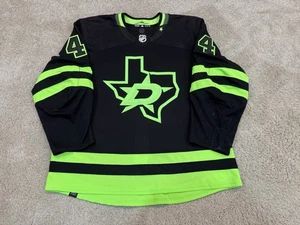 Dallas Stars Game Worn Used Blackout Alternate MIC Adidas 21/22 Trikot Hanley - Bild 1 von 13