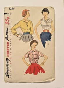 Vintage 50er Jahre Factory Folded Simplicity 4256 Bluse Muster Büste 29 - Bild 1 von 1