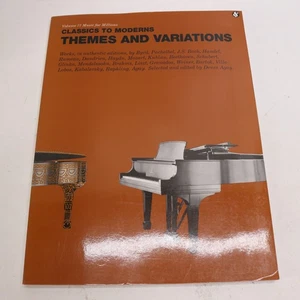 Classics to Modern Themes Variations Piano Songbook Sheet Music 1974 Amsco - Picture 1 of 6