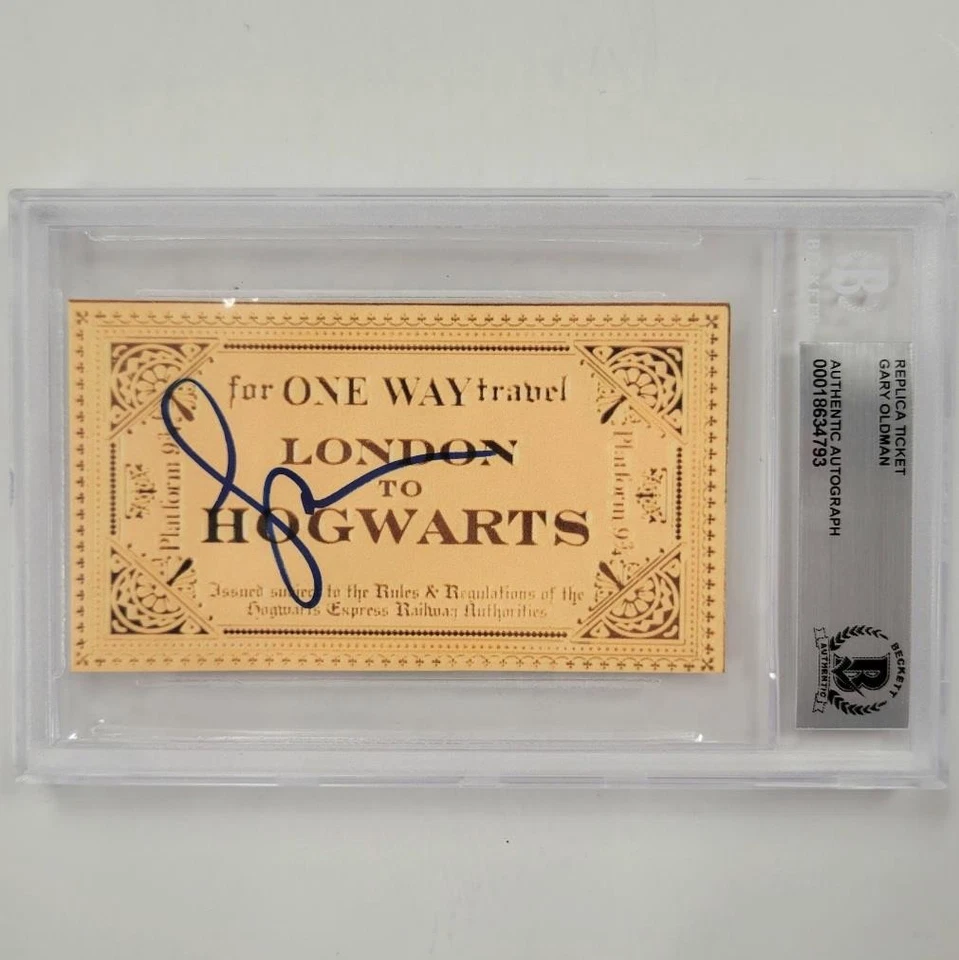Gary Oldman signed Hogwarts Express Ticket Prop Sirius Black auto ~ Beckett BAS - Image 1 of 1