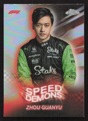 2024 Topps Chrome Formula 1 Zhou Guanyu Speed Demons #SD-14 Card - Image 1 of 2