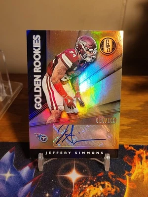 2019 Panini Gold Standard Jeffery Simmons Golden Rookies autografado/199 Titans - Imagem 1 de 2