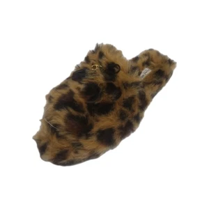 COACH Zoe Ocelot Slipper Leopard Fur Fuzzy Womens Shoe Size 11 B NWT - Picture 1 of 10