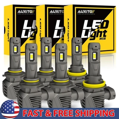 9005 9006 LED Headlights Bulbs Combo 6500K White High Low Beam Ultra Bright 2/4X Foto 1 de 4