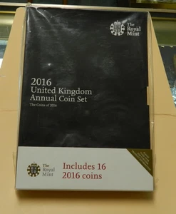 ROYAL MINT 2016 UNITED KINGDOM BRILLIANT UNC. ANNUAL 16 COIN SET SEALED - Picture 1 of 2
