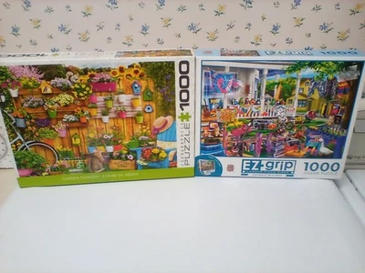 LOTE DE 2 PUZZLES 1000 PIEZAS, COMPLETOS. 1 IS LARGE EZ GRIP Foto 1 de 3
