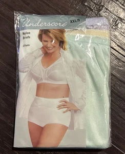 Underscore Confezione 3 Slip Donna XXL/9 Nylon Mutandine Vari Colori JCPenney NUOVO - Foto 1 di 2