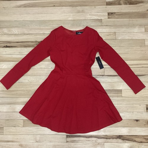 Mini Abito Lulus Forever Chic Rosso Manica Lunga Flirty San Valentino