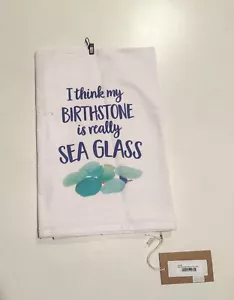 Sea Glass Birthstone Flour Sack Towel - Picture 1 of 1