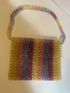 Acrylic Beaded Shoulder Purse - Picture 1 of 5