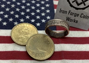 US Sacagawea Dollar Coin Ring. Size 3-15. Golden - Picture 1 of 12