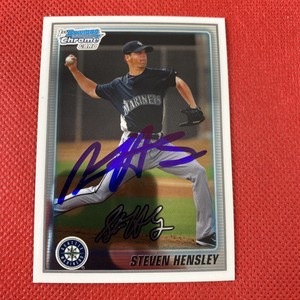 2010 Bowman Chrome Steven Hensley #BCP114 Auto Signed Autograph Mariners 
