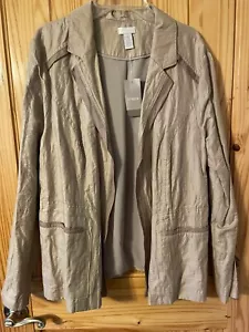 Blazer Chico's Shine taglia 3 nuovo con etichette Tibet talpa foderato leggero prezzo al dettaglio al dettaglio al dettaglio = $119 - Foto 1 di 3