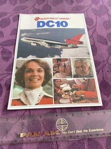 Northwest Orient Airlines iss. DC-10 multi view postcard sized card - Picture 1 of 2