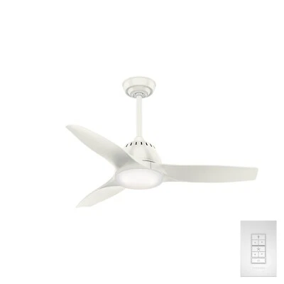 Ventilador Casablanca 44 pulgadas Ventilador de techo contemporáneo blanco fresco con luz y control remoto Foto 1 de 4