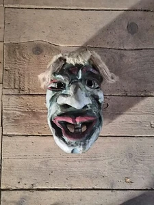 GESCHNITZTE HOLZMASKE FASNET Fasnacht HEXENMASKE - Bild 1 von 9