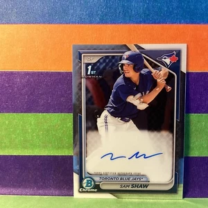 2024 Bowman Chrome Sam Shaw #CPA-SS Prospect Auto Toronto Blue Jays - Picture 1 of 4