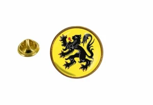 pins pin badge pin's drapeau flandres belgique rond cocarde - Picture 1 of 1