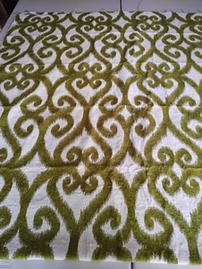 Piece Of Fabric, Green/White Swirl Pattern, 55" x 107", Sewing, Quilting - Picture 1 of 6