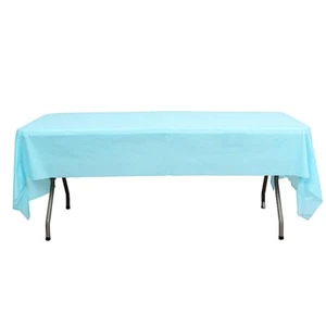 10 pcs 54 x 108" Disposable Plastic Rectangular Table Cover Tablecloths Birthday - Picture 1 of 83