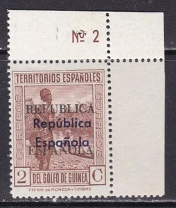 1933 - España - Guinea - Edifil 243C - Dos sobrecargas - Negro y Azul- MNH - Imagen 1 de 2