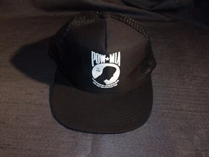 POW MIA YOU ARE NOT FORGET SCHWARZ DRUCKKNOPFLASCHE VERSTELLBAR SONNENHUT KAPPE - Bild 1 von 5