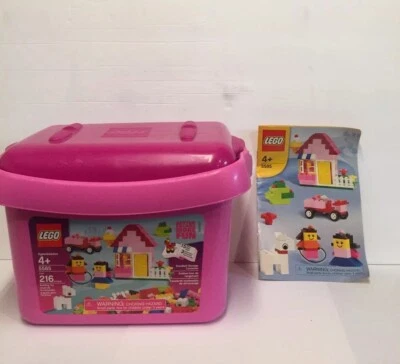 Lego Bricks Pink Container 5585 Building Blocks W/ Instructions - Image 1 of 4