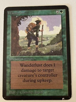 Magic the Gathering MTG Alpha WANDERLUST LP (Beta Bob) - Image 1 of 2