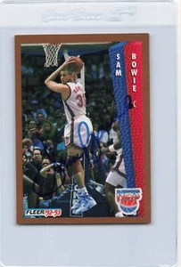 1992/93 Fleer #142 Sam Bowie Nets Signed Auto *J9159 - Picture 1 of 2