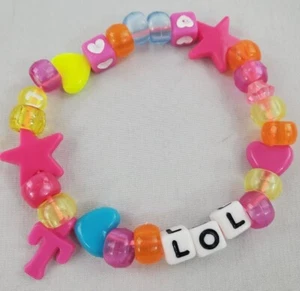 new beaded plastic bracelet LOL with letter T - Picture 1 of 6