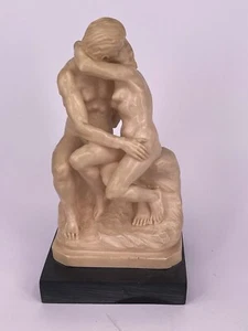 Alabasterfigur nach Rodin „Der Kuss“ signiert(P 641) - Bild 1 von 5